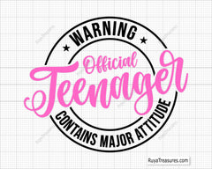 Official Teenager Svg Png