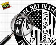 We Are Not Descended from Fearful Men Svg Png, Guns Svg, 1776 Svg