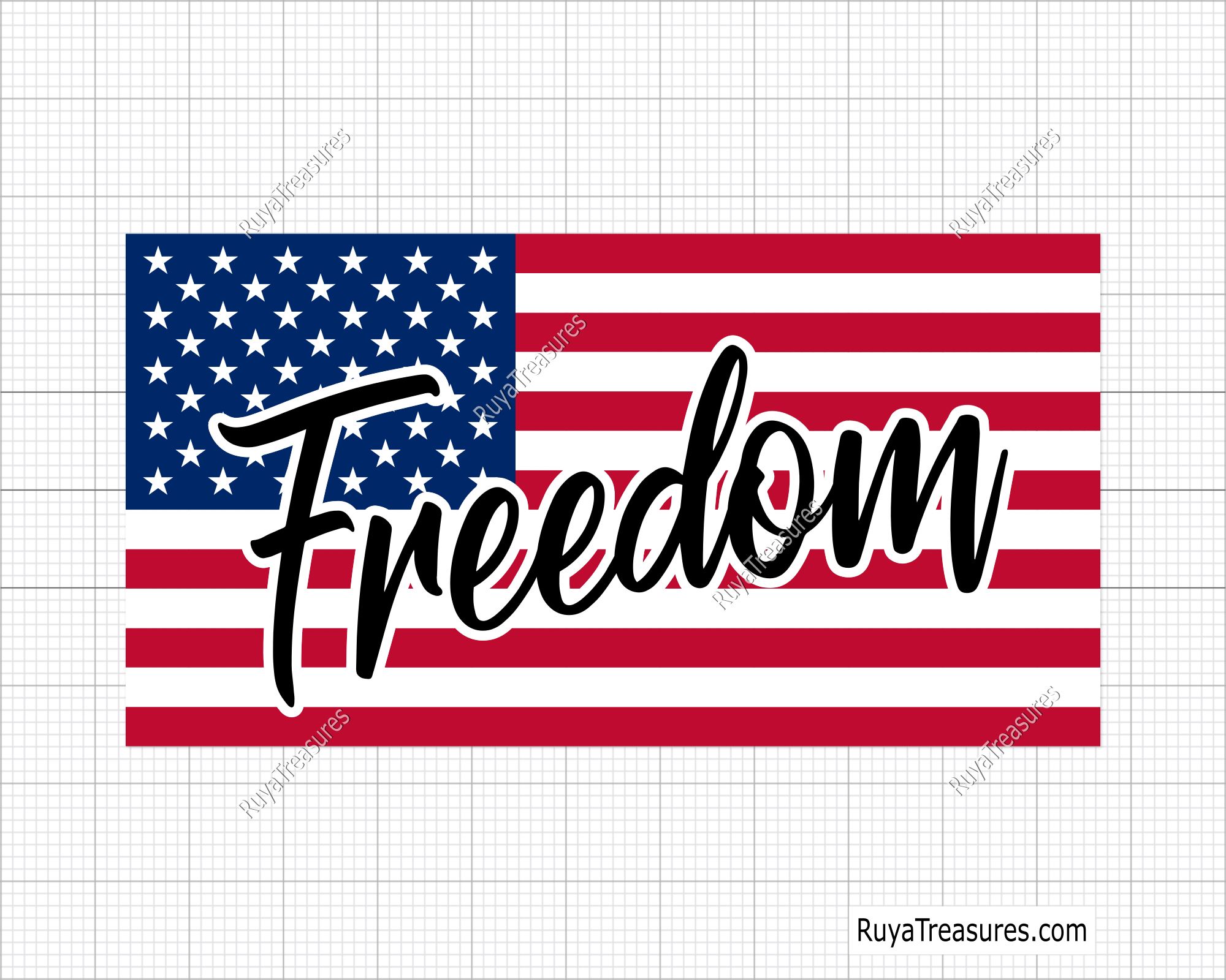 Free Freedom Flag SVG PNG